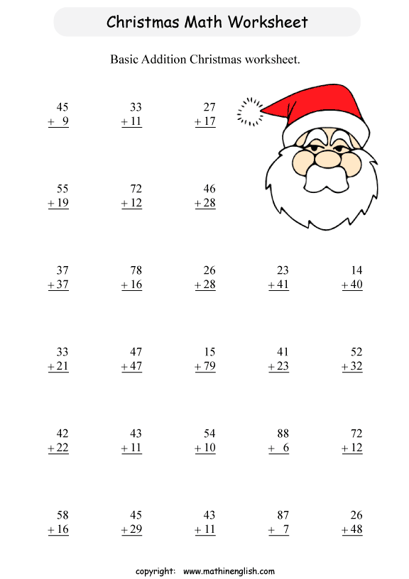 holiday-math-worksheets