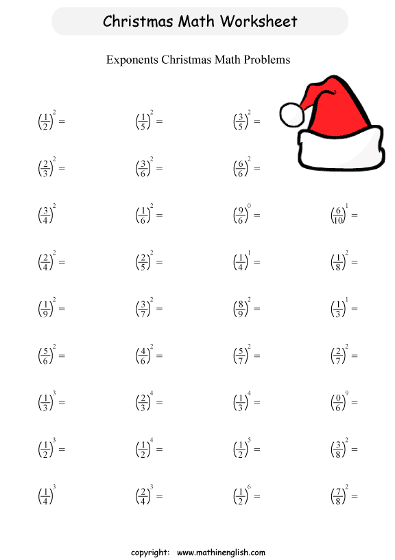 Christmas maths homework year 6