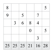 printable 10 by 6 Tenner grids math number and IQ puzzle for kids and math students