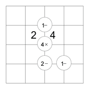 printable 4 by 4 Mathrix math calculation puzzle