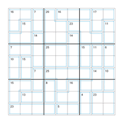 printable 9 by 9 Killer Sudoku math operations puzzle for kids and math students