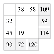 printable addition magic square puzzle for kids