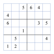 challenging 6 by 6 sudoky puzzle for kids