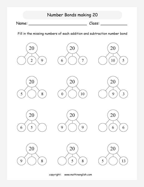 number-bonds-to-10-worksheet