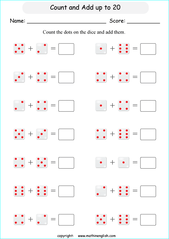 printable math addition pictures worksheets