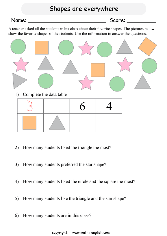 reading pictographs worksheets for primary math