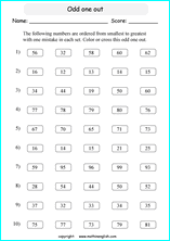 Printable mathematics comparing and ordering numbers worksheets for