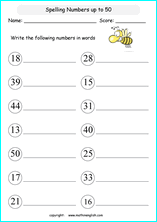 printable math writing and spelling numbers worksheets