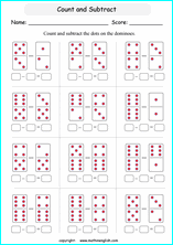 printable math subtraction with pictures worksheets for kids in primary and elementary math class 