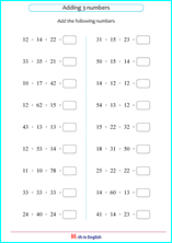 adding 3 numbers within 100