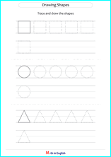 drawing shapes grade 1 math worksheet