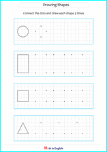 draw basic shapes math worksheet