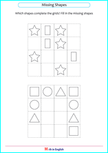 complete the sequence and draw shapes