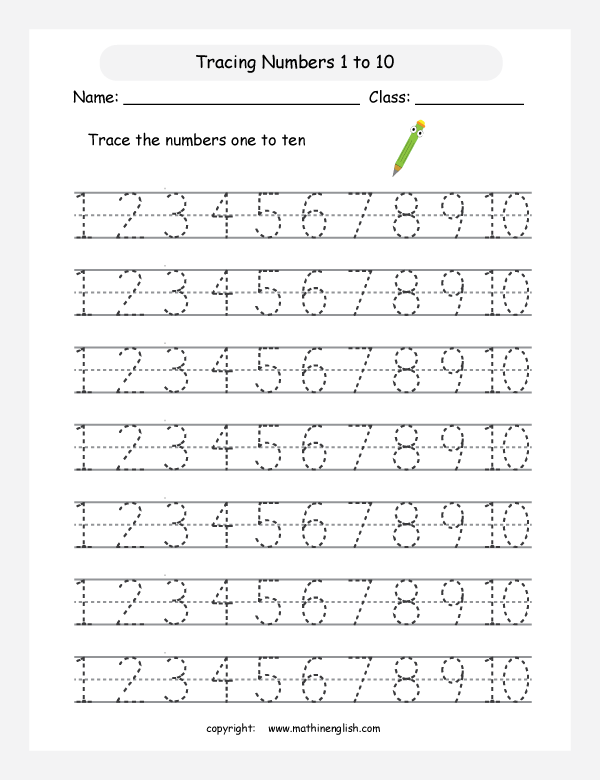 Learn to Write Numbers Worksheets Printable