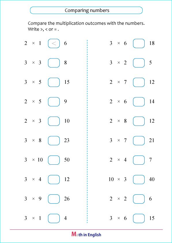 2 and 3 times tables