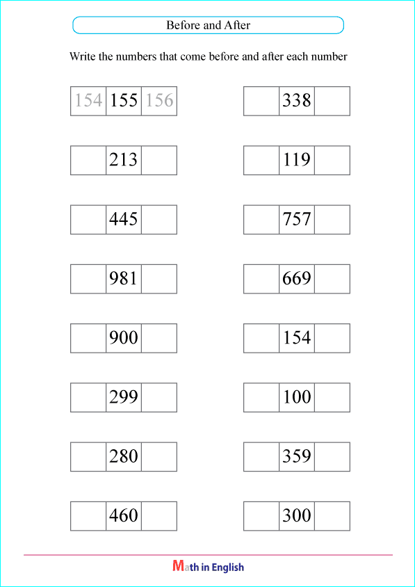 counting numbers worksheet