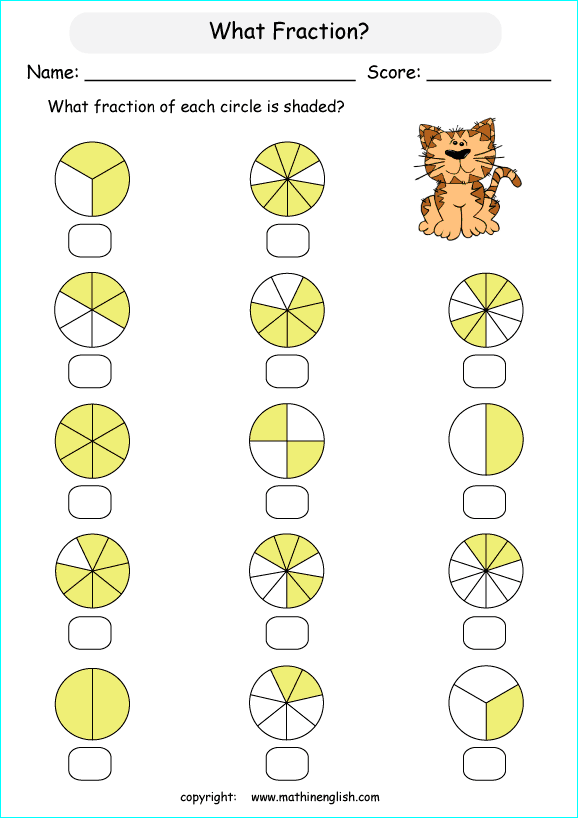 What Fraction In Each Shape Is Shaded Great Math Class 2 Fraction