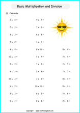 printable math mixed multiplication and division worksheets for kids in primary and elementary math class 