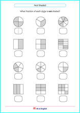 printable fraction with pictures and shapes worksheets for kids in primary and elementary math class 