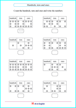 counting and place value worksheet for grade 2