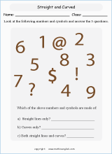 lines and points geometry math worksheets for primary math class 