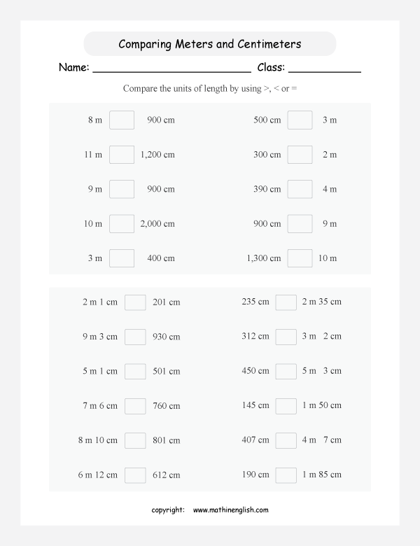 length conversion metric units worksheets for primary math  