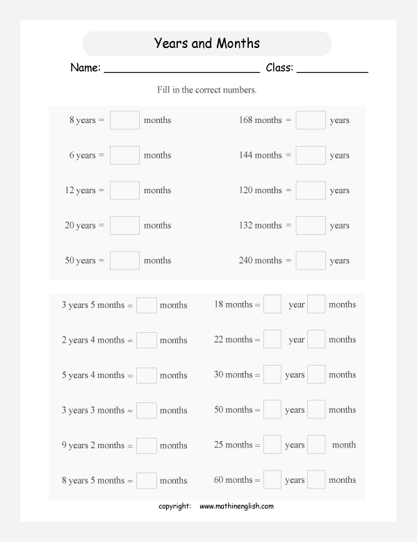 conversion of units of time worksheets for primary math