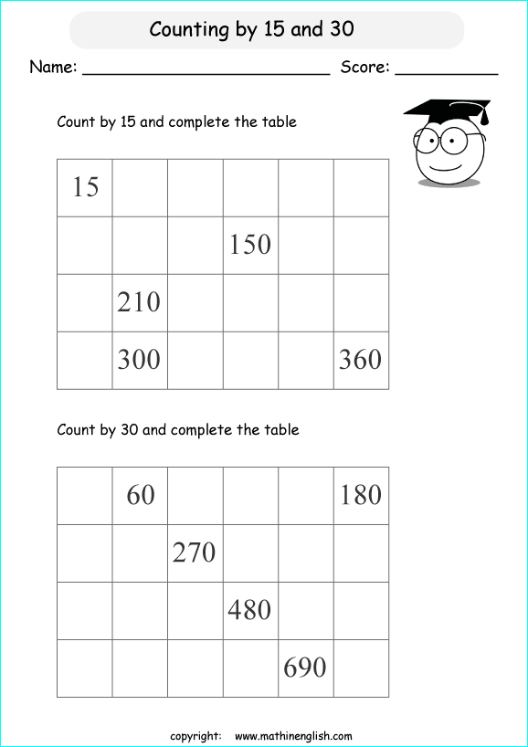 printable math skipcountimg 2 digit numbers worksheets for kids in primary and elementary math class 