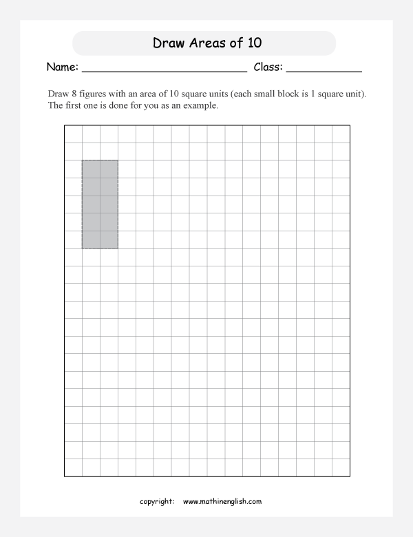 area and perimeter basics math worksheets for primary math class 