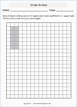 area and perimeter basics math worksheets for primary math class 