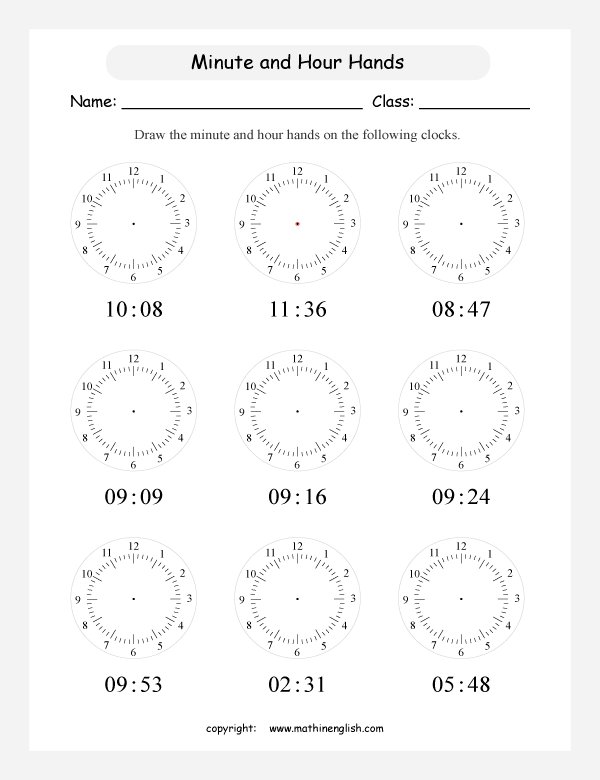 printing!! for download worksheet the  Click time draw above worksheet hands on and