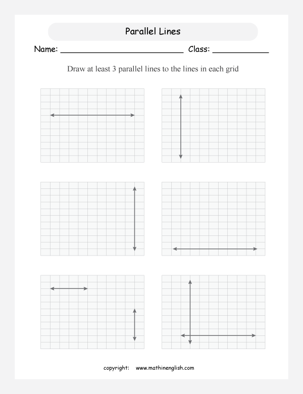 lines and points geometry math worksheets for primary math class 