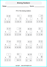 printable math multiplication 2 digits by 1 digit worksheets for kids in primary and elementary math class 