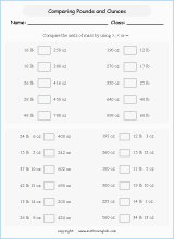 conversion of metric  units of mass worksheets for primary math  