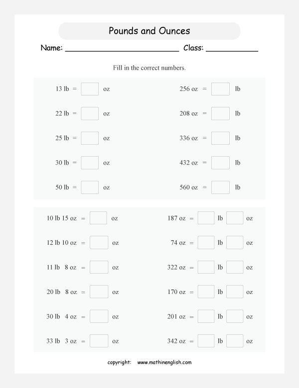 conversion of metric  units of mass worksheets for primary math  