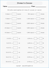 conversion of imperial units of mass worksheets for primary math  