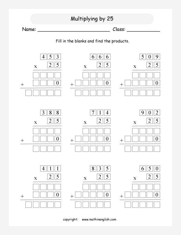 Ballparking Multiplication Numbers Worksheet