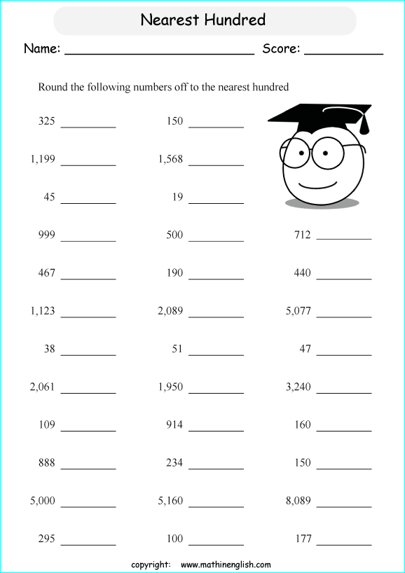Rounding Off Numbers Worksheet For Grade 4