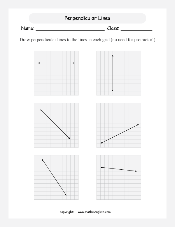 Parallel And Perpendicular Lines Worksheet