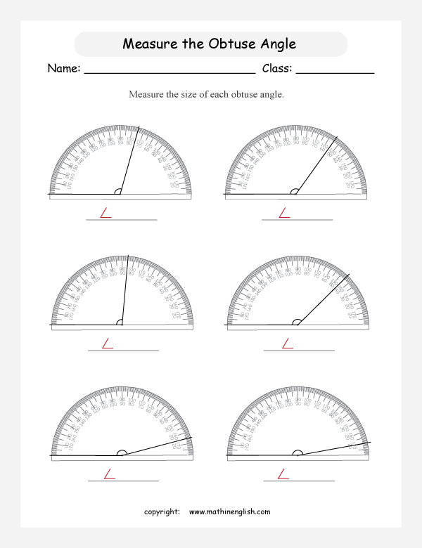 drawing and measuring angles geometry math worksheets for primary math class 