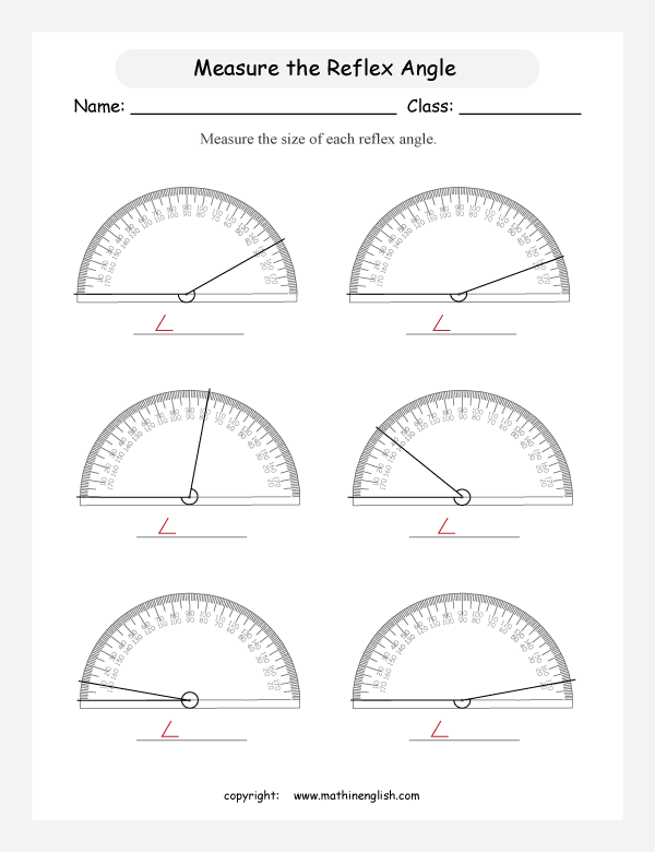 drawing and measuring angles geometry math worksheets for primary math class 