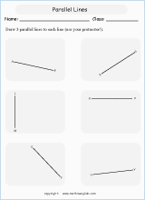 lines and points geometry math worksheets for primary math class 