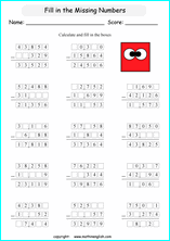 printable math 4 and 5 digit subtraction worksheets for kids in primary and elementary math class 
