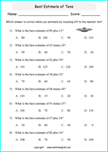 printable math addition estimation worksheets