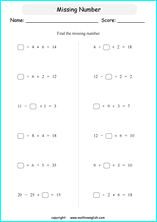 order of operations with positve integers no parentheses worksheets for grade 1 to 6 
