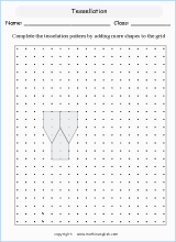 tessellation geometry math worksheets for primary math class 