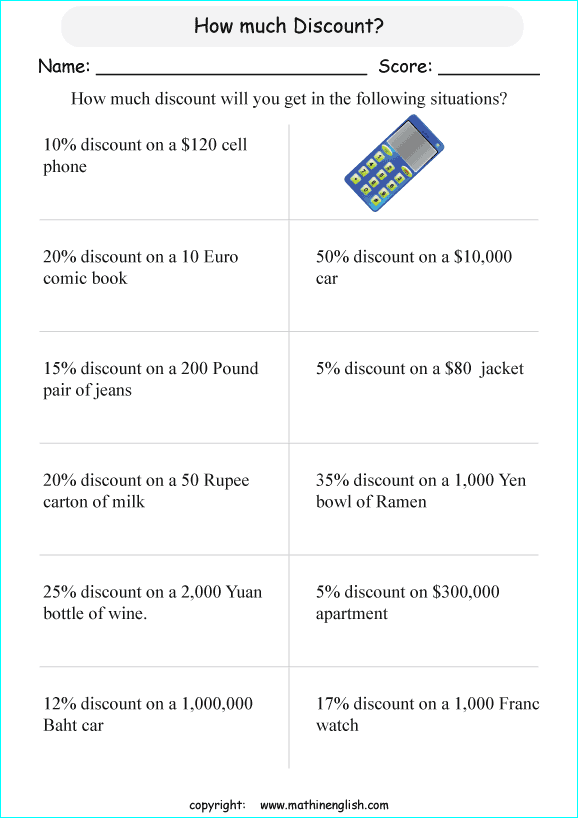 math-discount-worksheet-for-grade-5-math-students-calculate-the