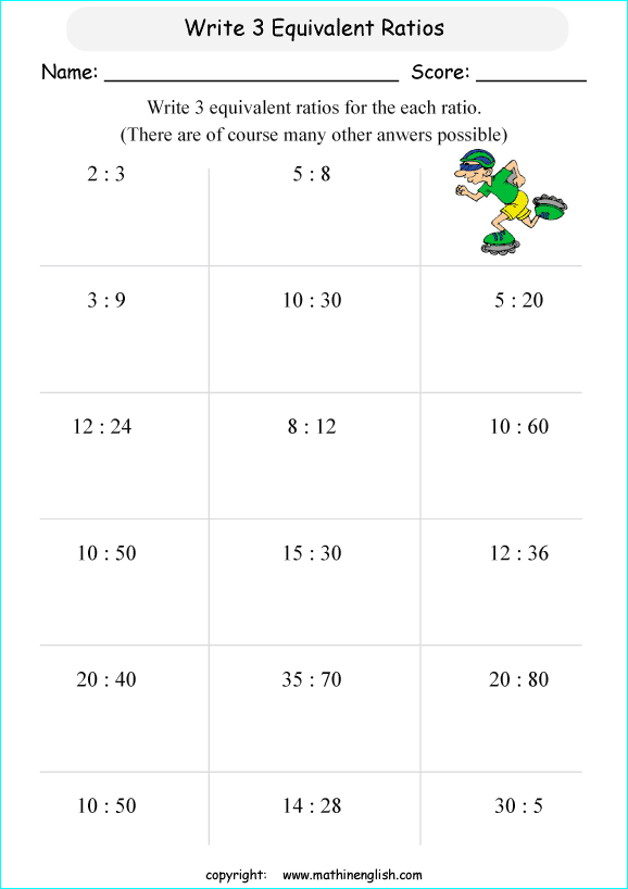 Math homework help ratios