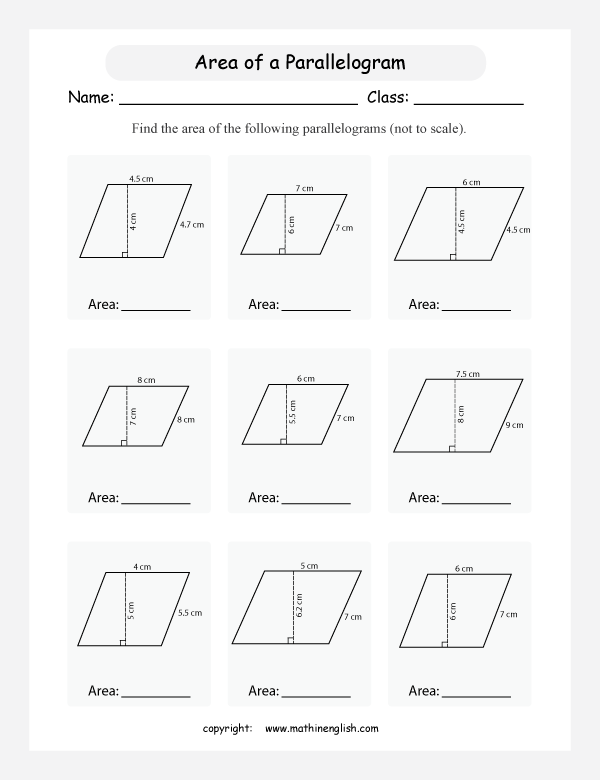 area and perimeter of polygons worksheets for primary math  