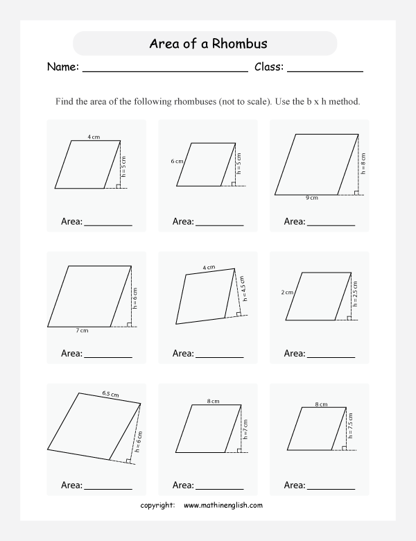 area and perimeter of polygons worksheets for primary math  